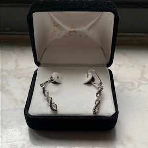 Black and white diamonds Pendant earrings.